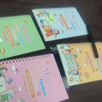 Kids Practice Book Tracing Book for Preschoolers with Pen, Magic Calligraphy Copybook Set Practical Reusable Writing Tool Simple Hand Lettering ( pack of 1)